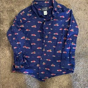 Button down holiday shirt